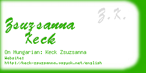 zsuzsanna keck business card